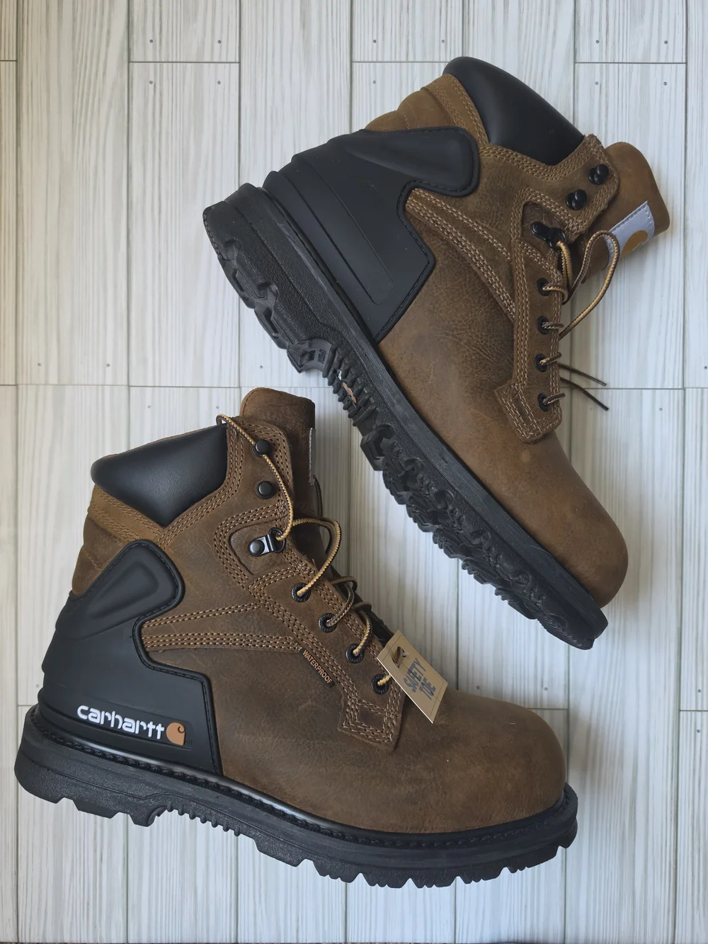 Carhartt Brown/Tan Safety Toe Work Boots